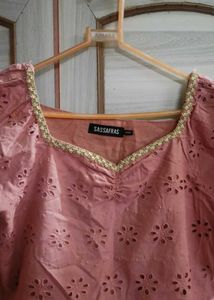 Sweatheart Neck Peach Top Women