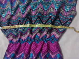 Colorful Chevron Print Dress