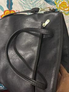 Black Tote Bag with Shoulder Strap