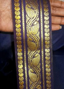 Dark Blue Pattu Lace