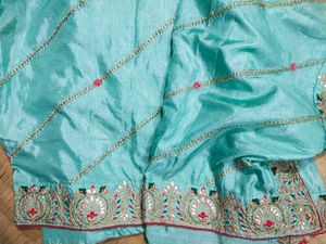 Elegant Turquoise Saree