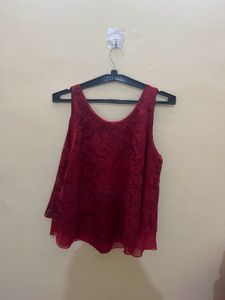 Red Sleeveless Top❣️
