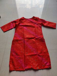 Red Bandhani Kurta Pant