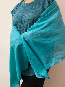 Aqua Print Scarf