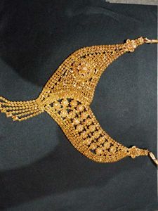 Golden Bridal Necklace Set of (2) each Rs 9