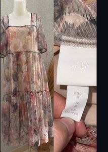 H&m Stunning Floral Tiered  Dress