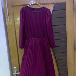 Wine Colour Dress