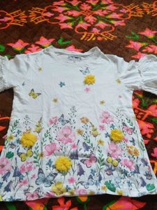 Cute Floral Girls Top