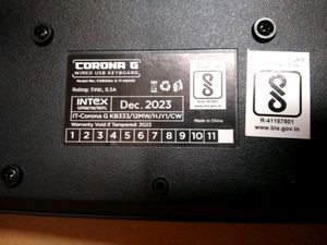 Intex Corona G Wired Usb Keyboard