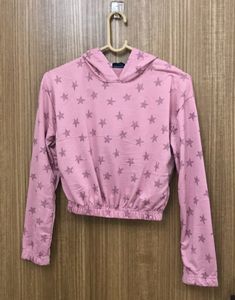 Shimmer Star Mauve Pink Hoodie Top