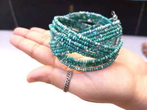 Beautiful Shimmering Bracelet...Occasional Or Festive Wear ...Colour- Sea Green ..