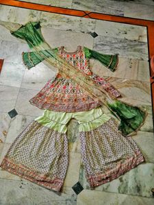 New Heavy Sharara Mirror Work Both Side