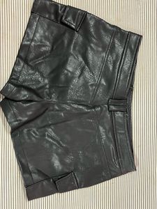 ZARA Faux Leather Skorts – Mini Skirt Look | Excel