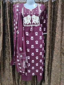 Elegant Embroidered Kurta Set