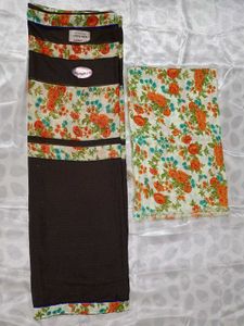 Floral Print Dark Brown Saree