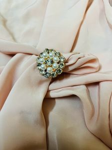 Pearl With Stone Ring