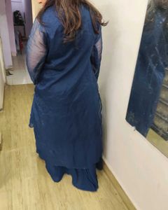 Peacock Blue Skirt Choli Jacket