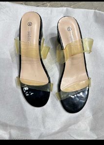Black Urbantic Transparent Heel