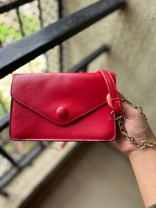 Red Chain Crossbody Bag