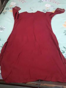 Elegant Maroon Rangriti Kurta