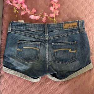 Denim Roll-Cuff Shorts