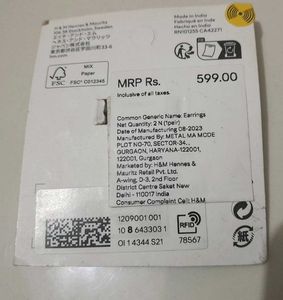 H&amp;M Pearl Hoop Earrings