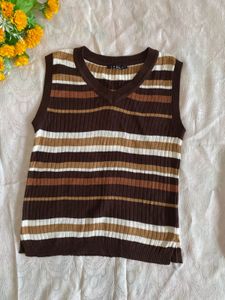 Stripped Half Sweater✨