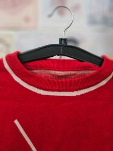 Red &amp; White Sweater