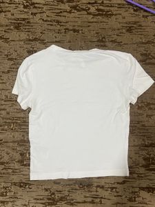 h&amp;m white fitted tshirt