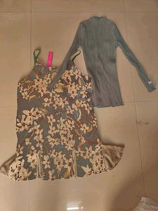 Floral Slip Dress & Top Set