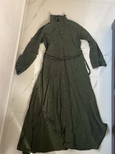 Olive Green Shirt Dress by Tokyo Talkies