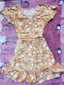 Floral Orange Dress