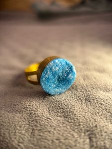 Antique Gold Blue Stone Ring