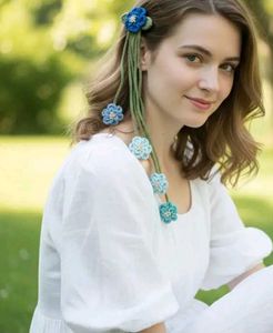 Trending Totally New Floral Crochet Hair Accessory