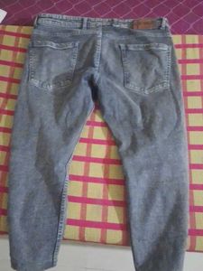 Distressed Grey Denim Jeans