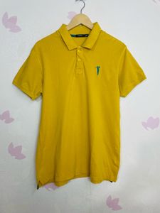 Bossini Men Yellow Polo T-shirt