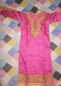 Pink Embroidered Kurta