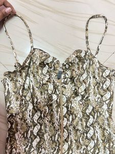 Sexy Snake Print Mini Dress – Size M