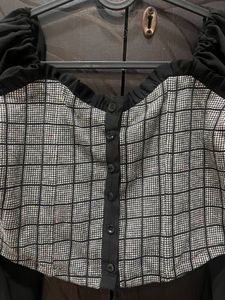 Black Buttoned Top