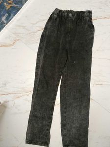 Acid Wash Black Jeans