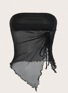 Black Sheer Tube Top