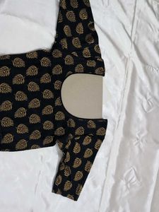 Peacock Feather Print Blouse Stretchable