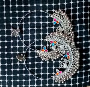#Peacock Chandbali Earing #hoop Earing