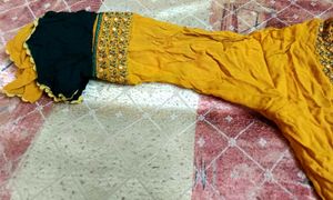 Festive Mustard-Green Sharara Set with Dupatta