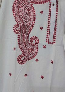 White Colour Pure Cotton Punjabi Like New Size 42