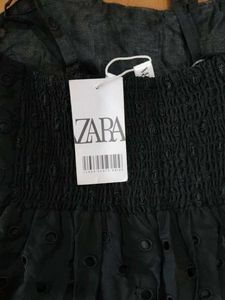 Zara Black Eyelet Dress