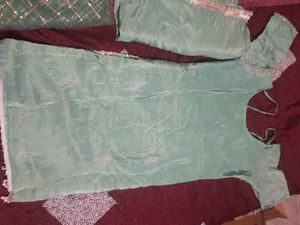 Sea Green Floral Embroidered suit