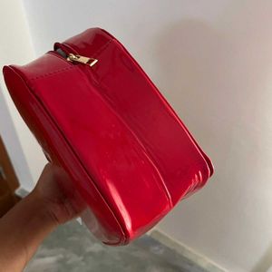 Red Heart Shaped Cross-body Bag