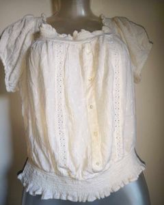 🎁Buy 1, Get 1 Free🎁White Peasant Top Size S/M