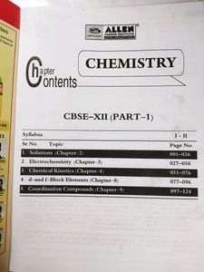 CLASS-12 CHEMISTRY CBSE BOOKLET PART:I &amp;II